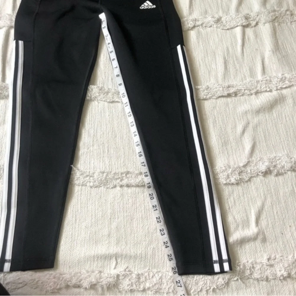JUNIORS M BLACK ADIDAS SPORT QUARTER LEGGING W/ POCKETS‼️